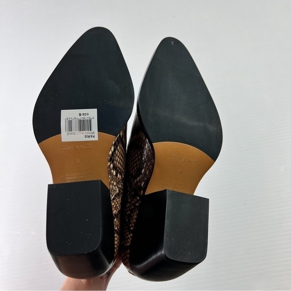 Tony Bianco Booties womens 6 Paris Leather Brown Multi Snake Ankle Shoes - Picture 11 of 14